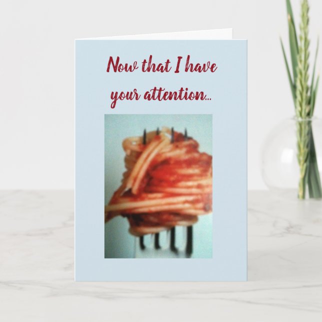 PASTA LOVER ***BROTHER'S BIRTHDAY*** CARD (Front)