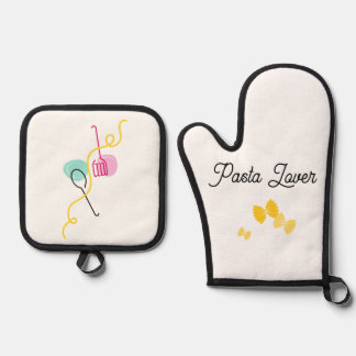Pasta Lover Oven Mitt & Pot Holder Set
