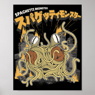 Pasta lover Spaghetti monster anime  Poster