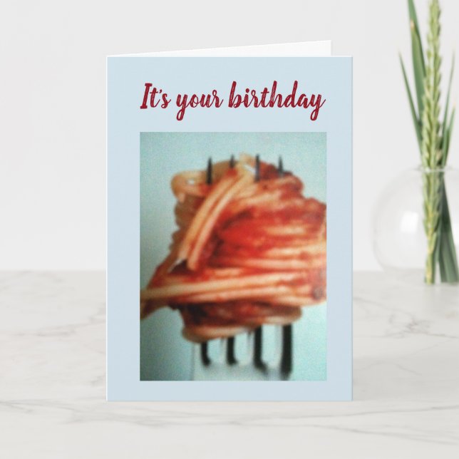 ****PASTA LOVER'S*** CUTE **BIRTHDAY*** CARD (Front)