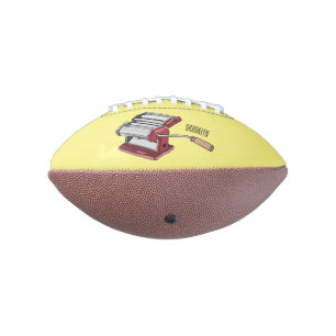 Pasta maker cartoon illustration  american football