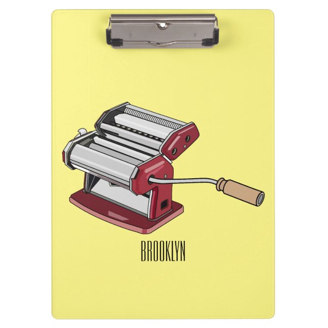 Pasta maker cartoon illustration  clipboard (Front)