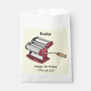 Pasta maker cartoon illustration favour bags