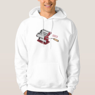 Pasta maker cartoon illustration  hoodie