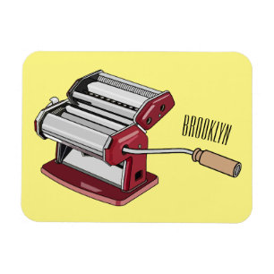 Pasta maker cartoon illustration magnet