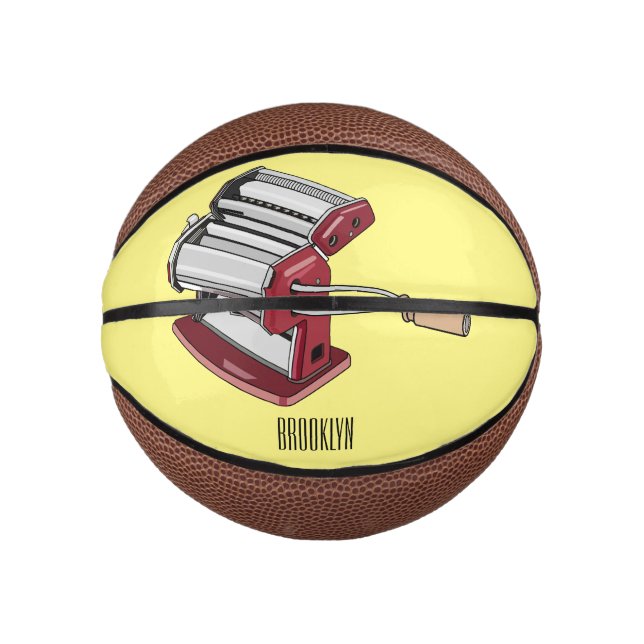 Pasta maker cartoon illustration  mini basketball (Front)
