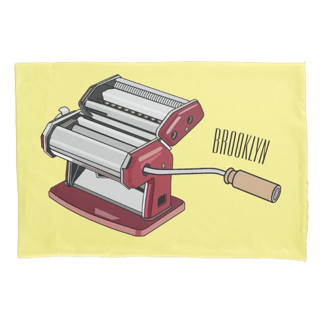 Pasta maker cartoon illustration  pillowcase (Front)