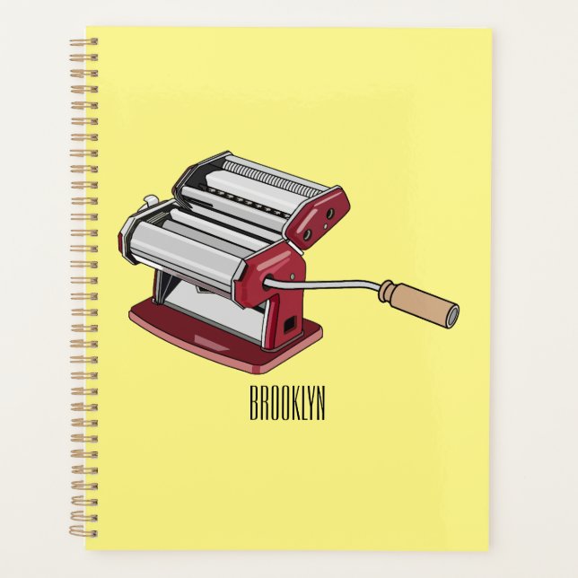 Pasta maker cartoon illustration  planner (Front)