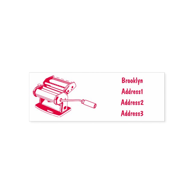 Pasta maker cartoon illustration self-inking stamp (Design)