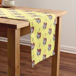 Pasta maker cartoon illustration short table runner