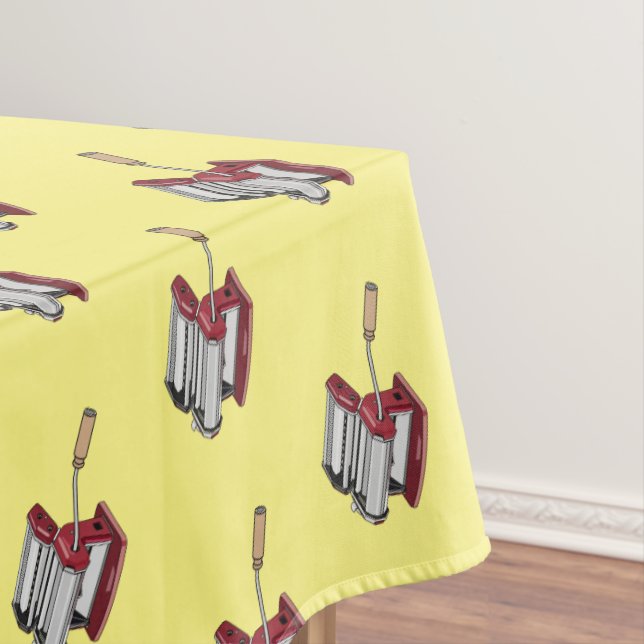 Pasta maker cartoon illustration  tablecloth (In Situ)