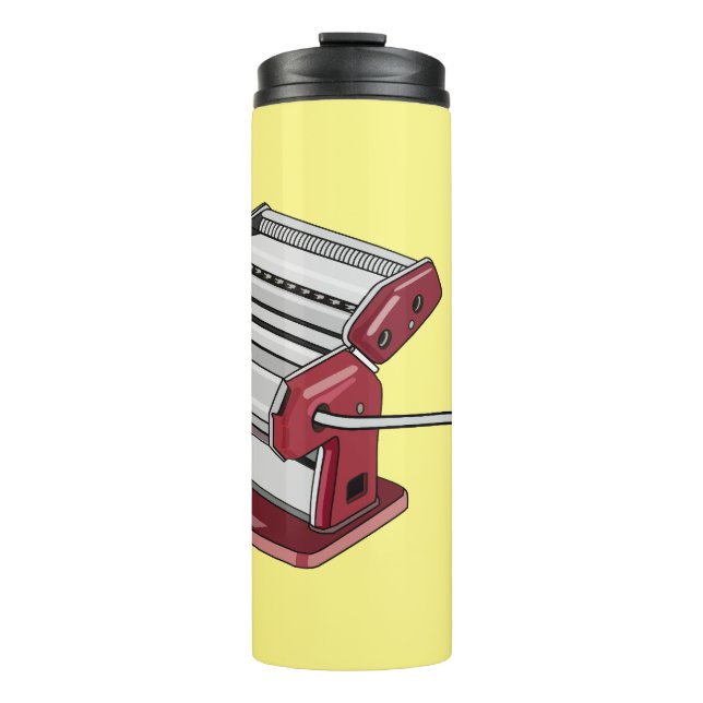 Pasta maker cartoon illustration  thermal tumbler (Front)