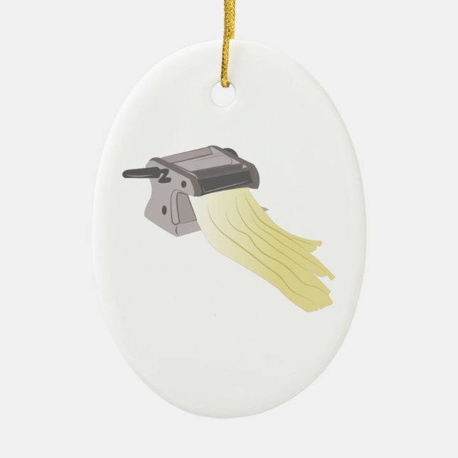 Pasta Maker Ceramic Tree Decoration (Front)
