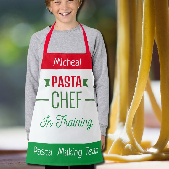 Pasta making team- kids apron (Creator Uploaded)