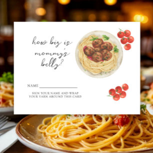 Pasta meatball - How big is mummy's belly Enclosure Card