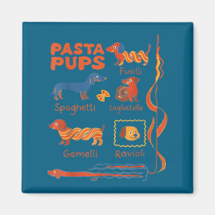 Pasta P Dog Funny Dachshund Dog Pasta Foodie Dog S Magnet