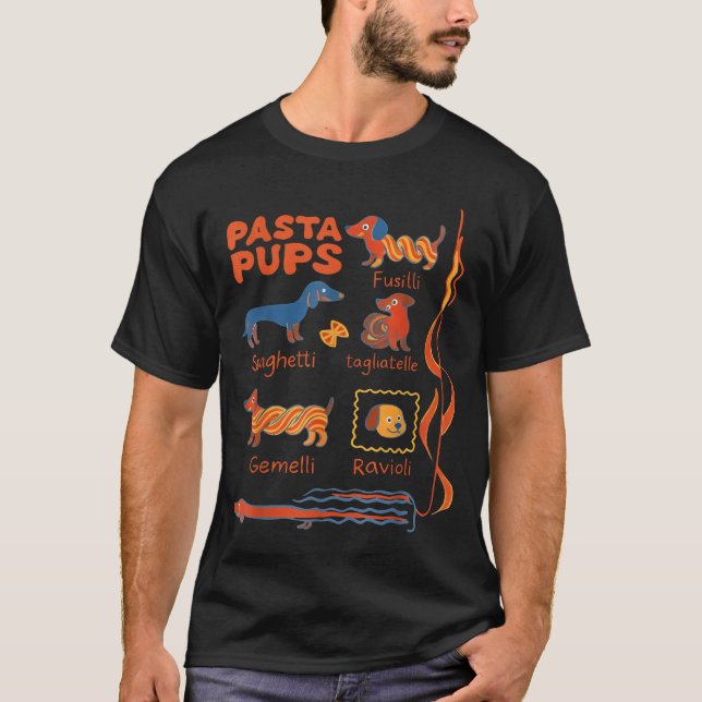Pasta P Dog Funny Dachshund Dog Pasta Foodie Dog S T-Shirt (Front)