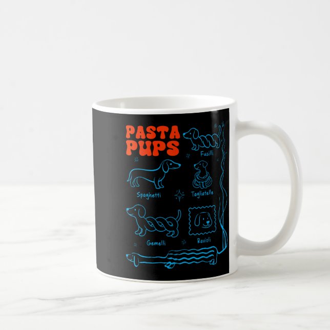 Pasta P Funny Dachshund Wiener Dog Pasta Foodie Do Coffee Mug (Right)