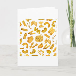 Pasta Pattern Pasta Lover Pasta Patterns Card