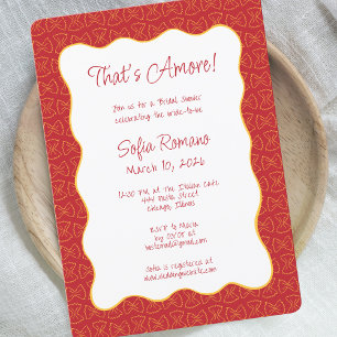 Pasta Pattern That's Amore Italian Bridal Shower Invitation