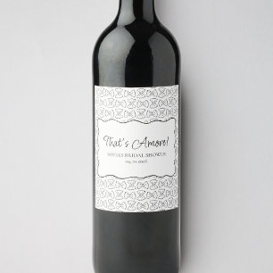 Pasta Pattern That's Amore Italian Bridal Shower Wine Label