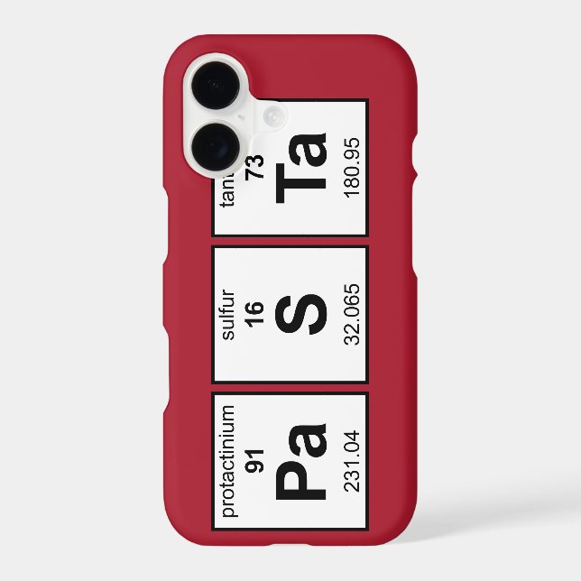 PaSTa Periodic Table (Back)