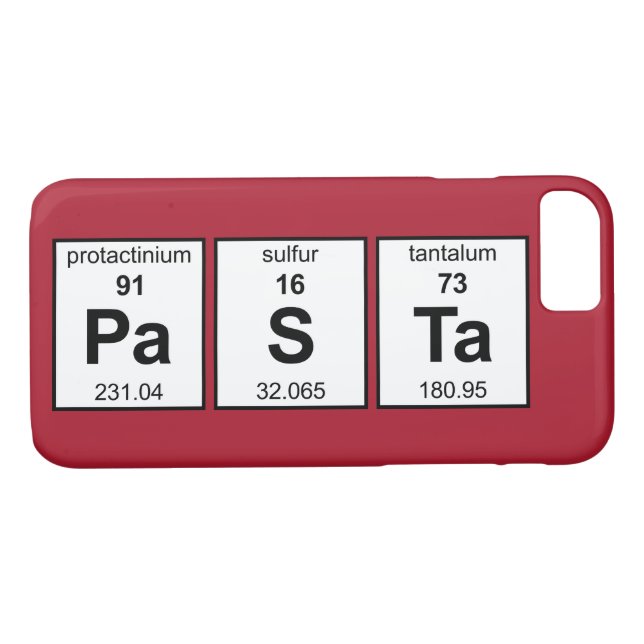 PaSTa Periodic Table Case-Mate iPhone Case (Back (Horizontal))