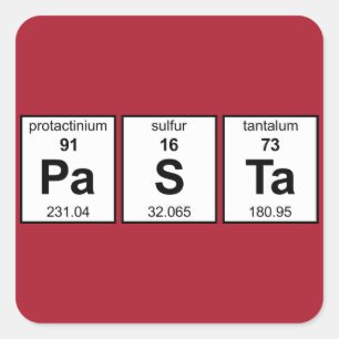 PaSTa Periodic Table Square Sticker