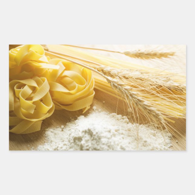 Pasta Rectangular Sticker (Front)