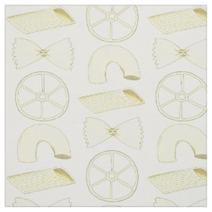 Pasta Shapes Italian Food Cooking Foodie Fabric