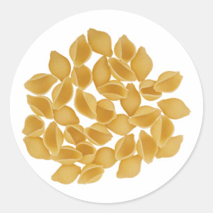 Pasta Shells Classic Round Sticker