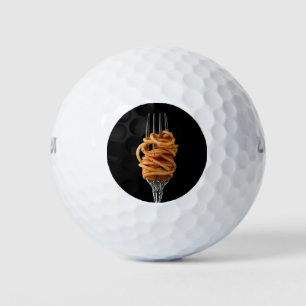 Pasta spun on a Fork, Food Spaghetti Golf Balls