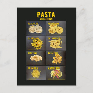 Pasta Variations Italian Restaurant Postcard
