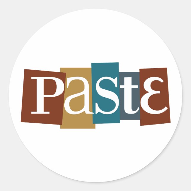 Paste Block Logo Colour Classic Round Sticker (Front)
