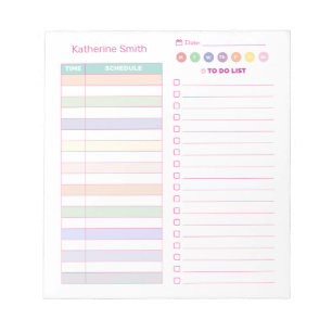 Paste Color Cute Daily Schedule Notepad 