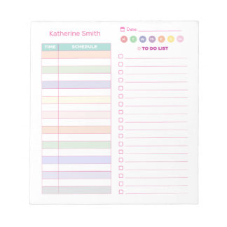 Paste Color Cute Daily Schedule Notepad 