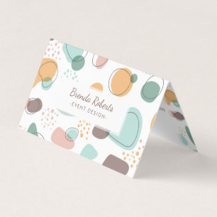 Paste Colours Organic Shapes Pattern Business Card