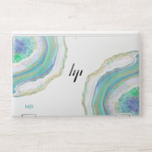 Paste Purple Aqua Agate with Your Monogram