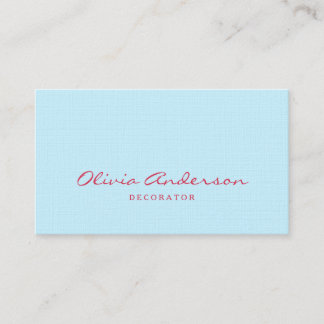 Paste sky blue minimalistic business card
