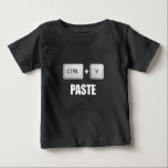 Paste Twins Baby T-Shirt<br><div class="desc">This is part two of a cute set of ?copy? and ?paste? designs perfect for identical or fraternal twins. Check out this funny custom design on tees, shirts, mugs, pajamas, gifts and other apparel.</div>