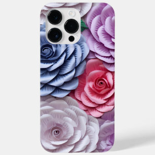 PASTEL 3-D PAPER LOOK GARDENIA FLOWERS Case-Mate iPhone 14 PRO MAX CASE