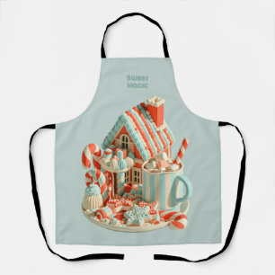 Pastel 3D Candy House Sweet Magic Apron