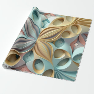 Pastel 3D effect pattern wrapping paper
