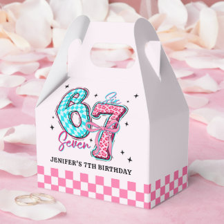 Pastel 67 Six Seven Girl Birthday Party Favour Box