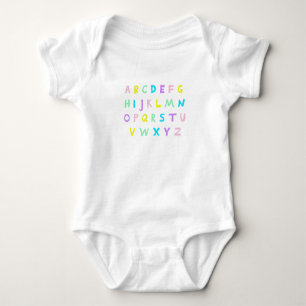 Pastel A-B-C's Baby Bodysuit