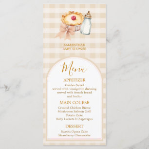 Pastel A Little Cutie Pie Gingham Fall Baby Shower Menu