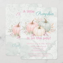 Pastel A Little Pumpkin Is On The Way Baby Shower