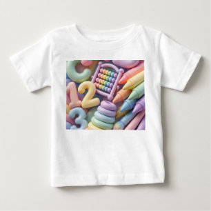 Pastel ABC Learning Burst - Inflated 3D Baby T-Shirt