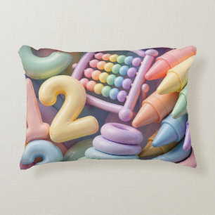 Pastel ABC Learning Burst - Inflated 3D Educationa Decorative Cushion