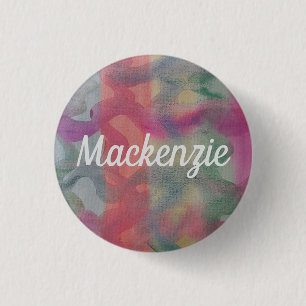 Pastel Abstract Art  3 Cm Round Badge